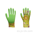 Serie de jardín colorido colorido guantes de jardín de látex estampados